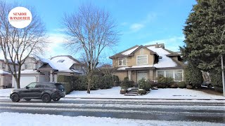 Vancouver street walk, EP226 - Terra Nova, Richmond in snow