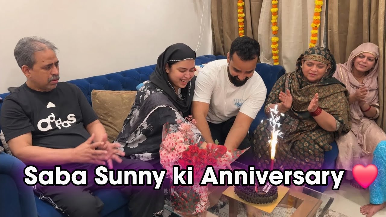 Saba Sunny ki Anniversary ❤️ | special gift from Husband 🤲🏻 #sabakhalid