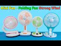 Mini Fan Folding Fan With LED Light And Strong Wind Fresh Summer Rechargeable Unboxing Review