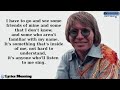 John Denver - Goodbye Again | Lyrics Meaning