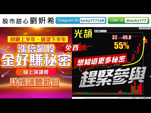 0707廣播題目【股市甜心　劉&#23032;希】七月獲利秘笈續逆勢創高，想知更多秘辛，快來參與線上演講會