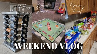 productive weekend vlog: organizing spice rack, grocery haul, family vlog