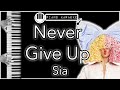 Never Give Up - Sia - Piano Karaoke Instrumental