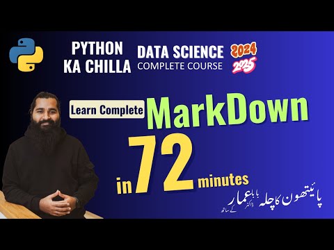 MarkDown in 72 minutes crash course | #python_ka_chilla #baba_aammar