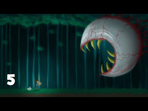 Terraria - Let's Play Ep.5 - "BRAIN OF CTHULHU BOSS BATTLE" (HD)