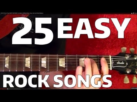 25 EASY Rock Songs for Guitar Players Video