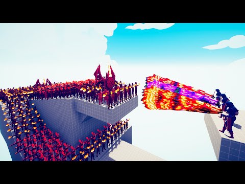 100x FIRE ARMY + FIRE GIANT vs 3x EVERY GOD| Totally Accurate Battle Simulator TABS