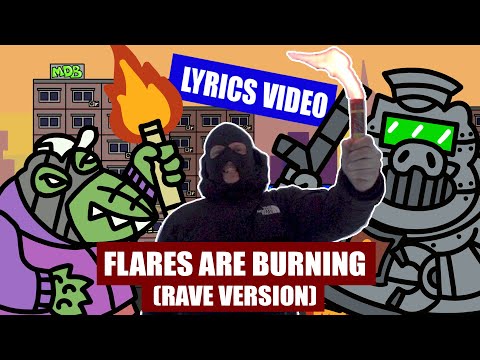 Moscow Death Brigade - FLARES ARE BURNING (Rave Version) Lyrics Video