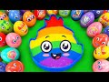 Satisfying ASMR How To Make Rainbow Dragon Fruit Slime Bathtub By Mixing Sprunki Eggs CLAY