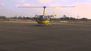 preview picture of video 'Robinson R44 Raven II Takeoff in Husum/Schwesing EDXJ'