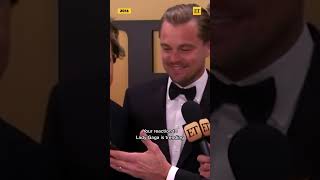 Leonardo DiCaprio Reacts to His VIRAL Golden Globes Lady Gaga Moment #shorts