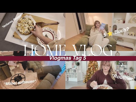 Cozy Vlog at Home | Decorating, Baking Cinnamon Rolls & My Realistic Evening Routine | VLOGMAS 5