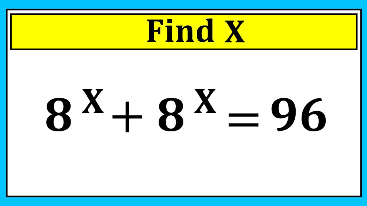 Nice Exponent Math Simplification | Find the Value Of X