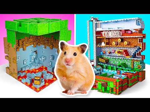 SLICK SLIME SAM Live - Minecraft Mazes For Your Pet Hamster || Real Hamster Adventure In Minecraft