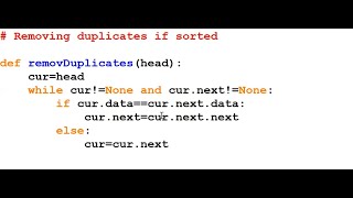 6.Remove Duplicates from the Sorted Linked list