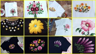 Floral embroidery designs / hand embroidered dress / embroidered shirts #embroidery #embroidered 