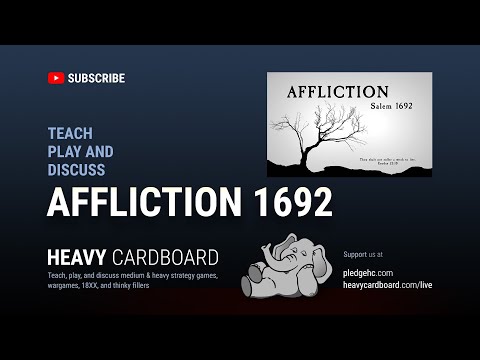 Affliction Salem 1692 2p Teaching, Play-through, & Round table discussion by Heavy Cardboard