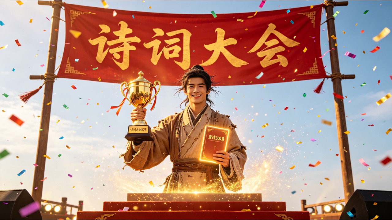 【完結】🔥穿到古代比詩詞？小夥狂背唐詩宋詞：隨便幾首就能封神！從貧苦農戶逆襲成文壇至尊！