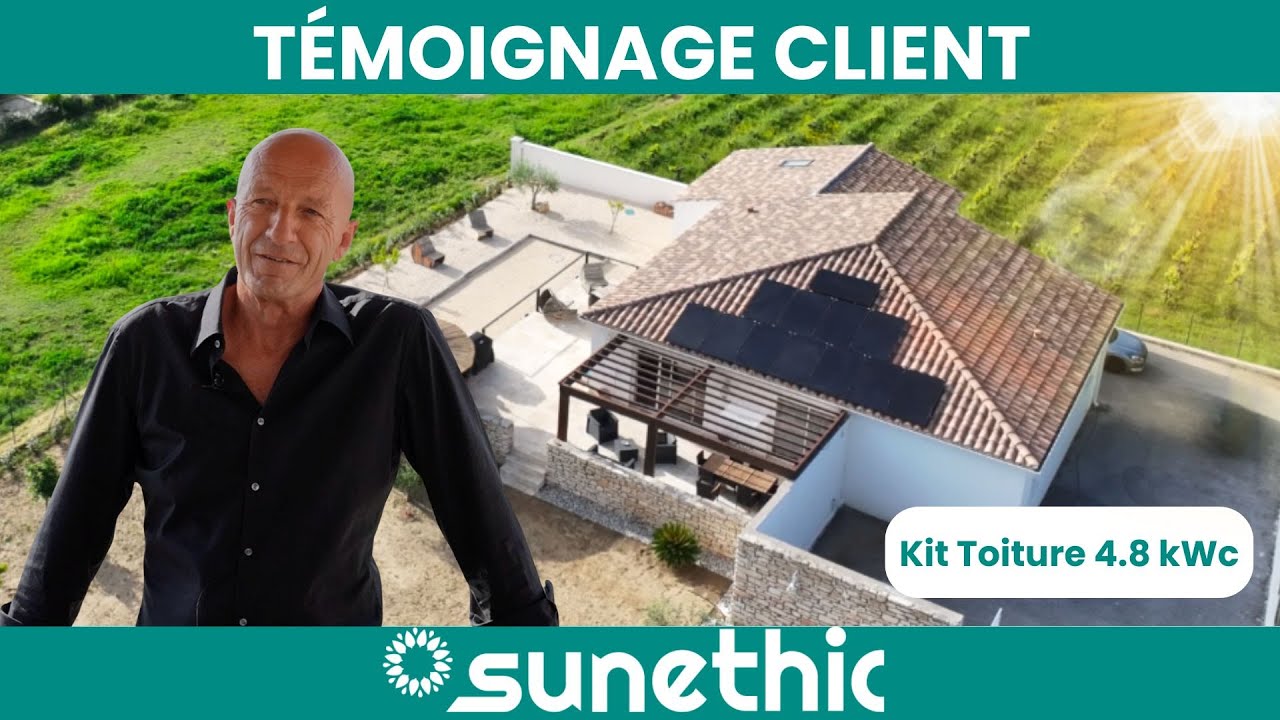 Avis clients Sunethic : Installation solaire en Toiture 4.8 kWc posée par Installateur Pro RGE