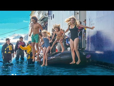 5 YR OLD DOES A FULL FAMILY POLAR PLUNGE IN THE ARCTIC OCEAN!