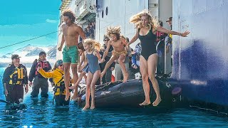5 YR OLD DOES A FULL FAMILY POLAR PLUNGE IN THE ARCTIC OCEAN!