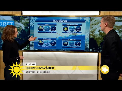 Sportlovsvädret: "Det är riktigt milt för årstiden i hela landet" - Nyhetsmorgon (TV4)