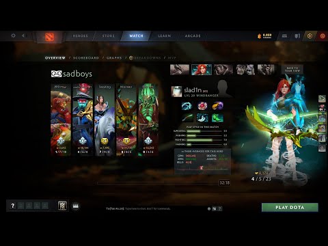 dota2sup slad1n Windranger - sadboys vs Thunder Predator - BTS