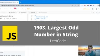 1903. Largest Odd Number in String  - LeetCode Javascript