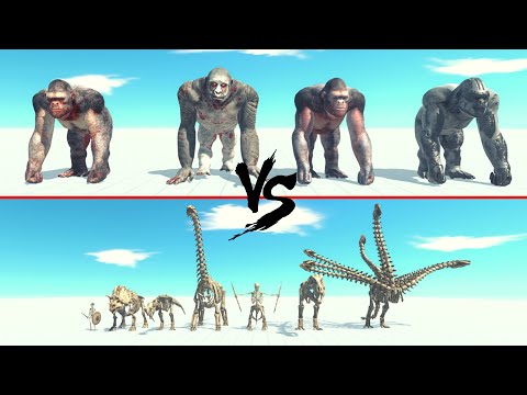 Goro The Giant Team Vs Skeleton Faction ARBS | Animal Revolt Battle Simulator