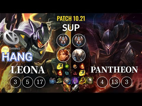 VG Hang Leona vs Pantheon Sup - KR Patch 10.21