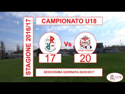 CAMPIONATO U18 RUBANO VS VICENZA 26 03 2017