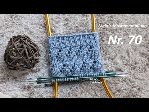 Sockenmuster Nr. 70 - Muster in Runden stricken  / Lochmuster / Ajourmuster / knitting sock pattern
