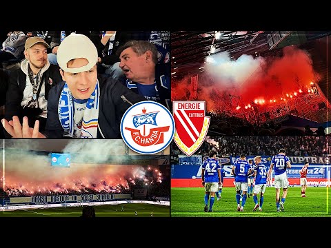 IT JUST HURTS… Hansa Rostock vs. Energie Cottbus Stadium Vlog | Heated East Derby with Pyrotechnics