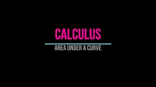 In this video you will learn how to use calculus to solve Area under a curve.