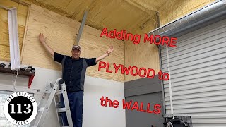 Adding wood STUDS and PLYWOOD walls to a METAL building with SPRAY Foam Insulation