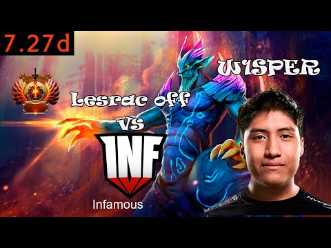 Wisper Leshrac offlane vs Infamous | Full Gameplay 7.27d | Dota 2 Pro Replays