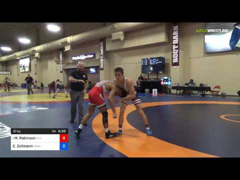 2018 Marine Corps US Open/UWW Junior Freestyle 61 Con 16 #2 - Malcolm Robinson (Blai) Vs. Chase Zo