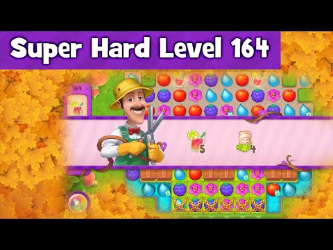 Gardenscapes Super Hard Level 164 | No Boosters | Playrix