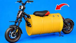 The Farmer Attaches an E-Bike to a Drum! Turn a 200L Drum into a 3000W Electric Motorbike
