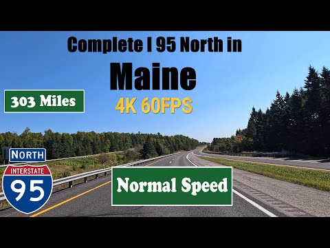 4k Complete I 95 North in Maine. Interstate 95 North