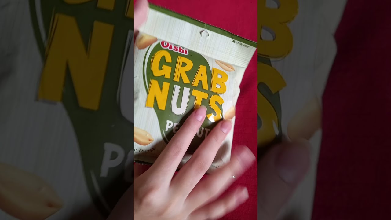 OISHI GRAB NUTS PEANUTS ASMR #shorts | Leia & Leila Vlogs