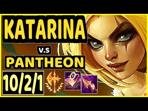 KATEVOLVED (KATARINA) vs PANTHEON - 10/2/1 KDA MID GAMEPLAY - NA Ranked GRANDMASTER