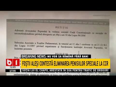 FOSTII ALESI CONTESTA ELIMINAREA PENSIILOR SPECIALE LA CCR_Stiri b1_23 februarie 2021