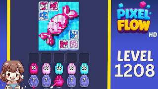 Pixel Flow Level 1208 Solution Walkthrough