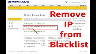 How to Remove ip from Blacklist | Spamhaus