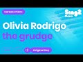 Olivia Rodrigo The Grudge Karaoke Piano