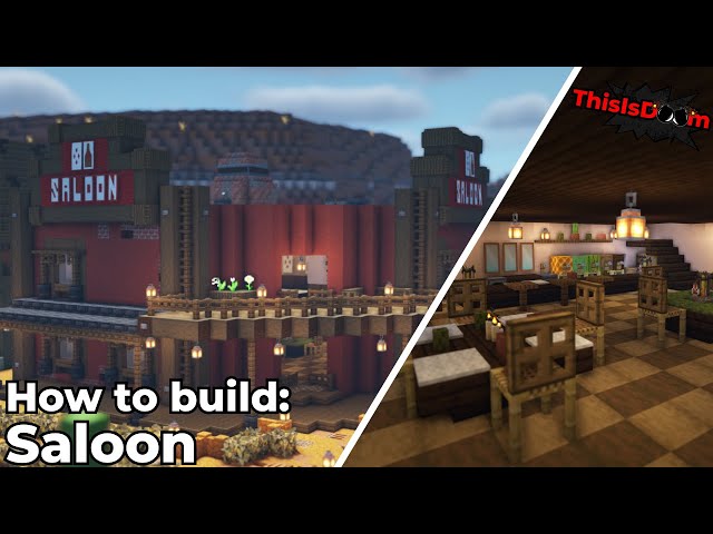 Wild West Saloon and Interior (Build and Litematic) Minecraft Map