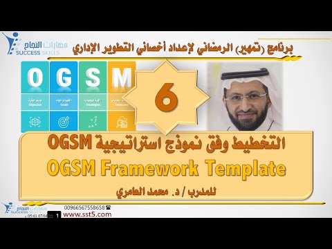التخطيط وفق نموذج استراتيجية OGSM مع د. محمد العامري