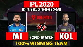Mumbai Indians vs Kolkata Knight Riders Dream11 Prediction | MI vs KOL Dream11Team | MI vs KKR | IPL