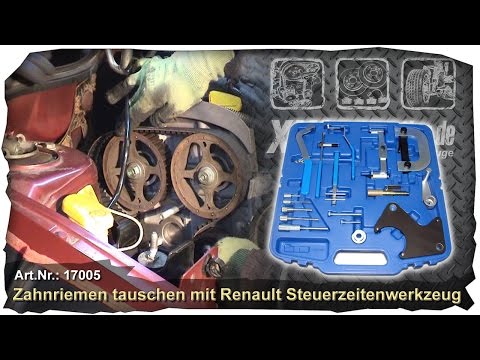Zahnriemen wechsel Renault Motor 1,4 1,6 16V Code K4J K4M F4P F4R Steuerzeiten Spezial Werkzeug